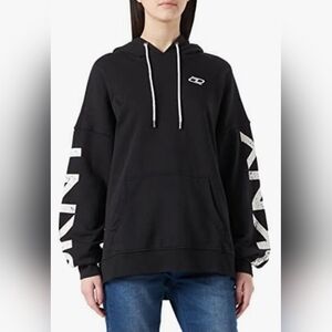DKNY Women's Crackle Logo Pullover Hoodie